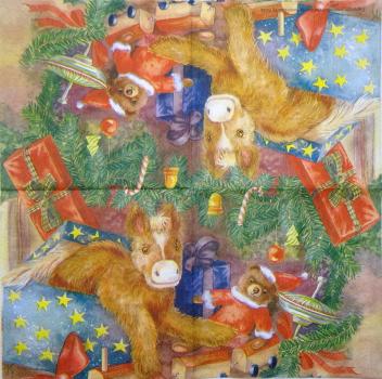 TW-082 Teddy Weihnachten - 3-lagig - AVEC